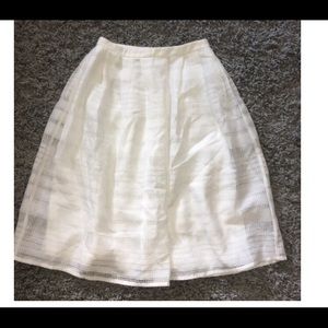 Forever 21 White Flared Skirt